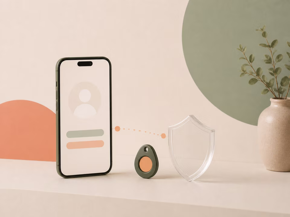 A personal device with a profile, security key and transparent protective shield